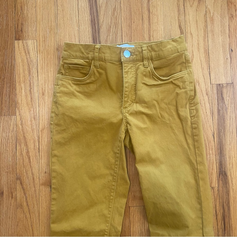 LOFT | Chino Yellow Straight Pants - Picture 2 of 5
